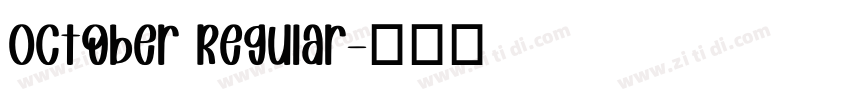 October Regular字体转换